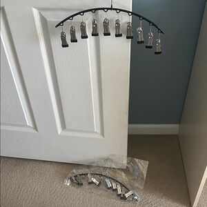 Black and Silver Wall Hanging Clip Organizer 2 pack